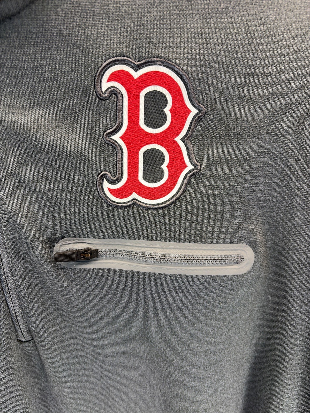 Nike Boston quarter zip size large pullover gray and black gallery