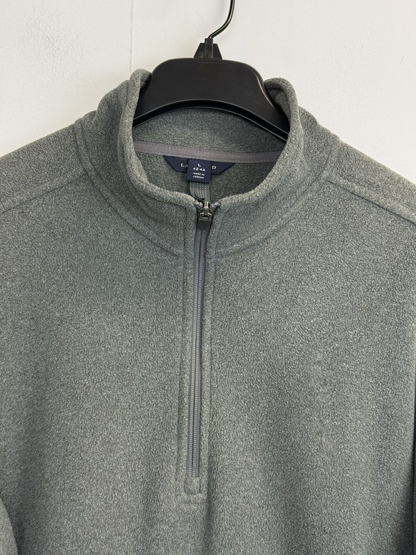 Lands End Pullover Mens Large Gray Polartec Aircore 100 Fleece Half Zip Jacket gallery