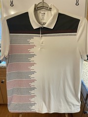 Adidas Golf Polo Shirt Mens Size 2XL Climacool Blue White Red Stripe