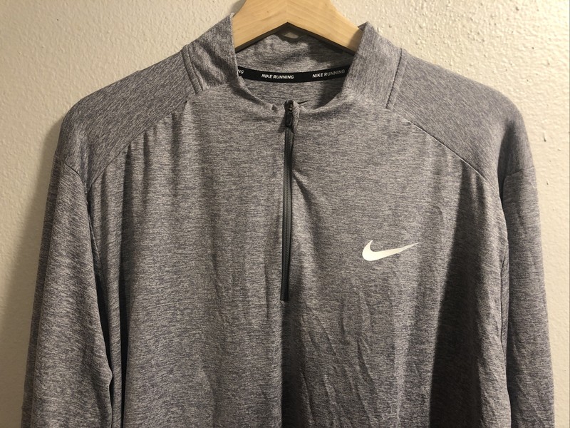 Nike Elements Men's Grey Half Zip Running Pullover Top Size XXL DD4756-084 gallery