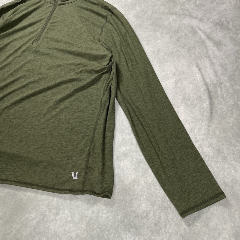 Vuori Pullover Mens L Green Ease Performance Half Zip 2.0 Training V221 Stretch gallery