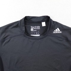 Adidas Techfit Compressin Shirt Mens Large Black Performance Gym Training