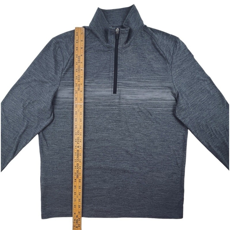 Grand Slam Golf Activewear Pullover Top Mens Medium Gray 1/4 Zip Long Sleeve gallery