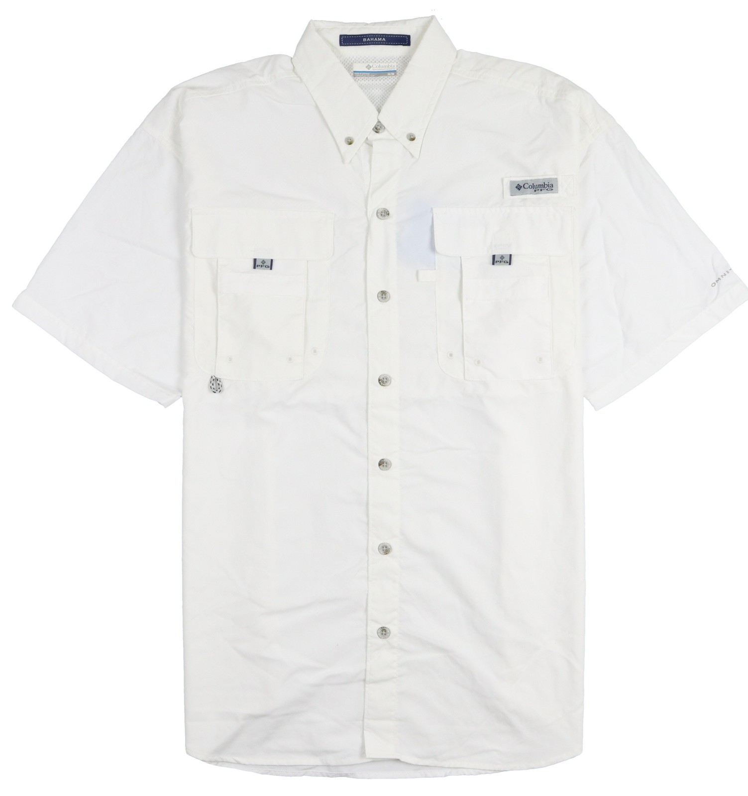 COLUMBIA PFG Bahama II Button Front Shirt sz S Small White Outdoor UPF 40 gallery