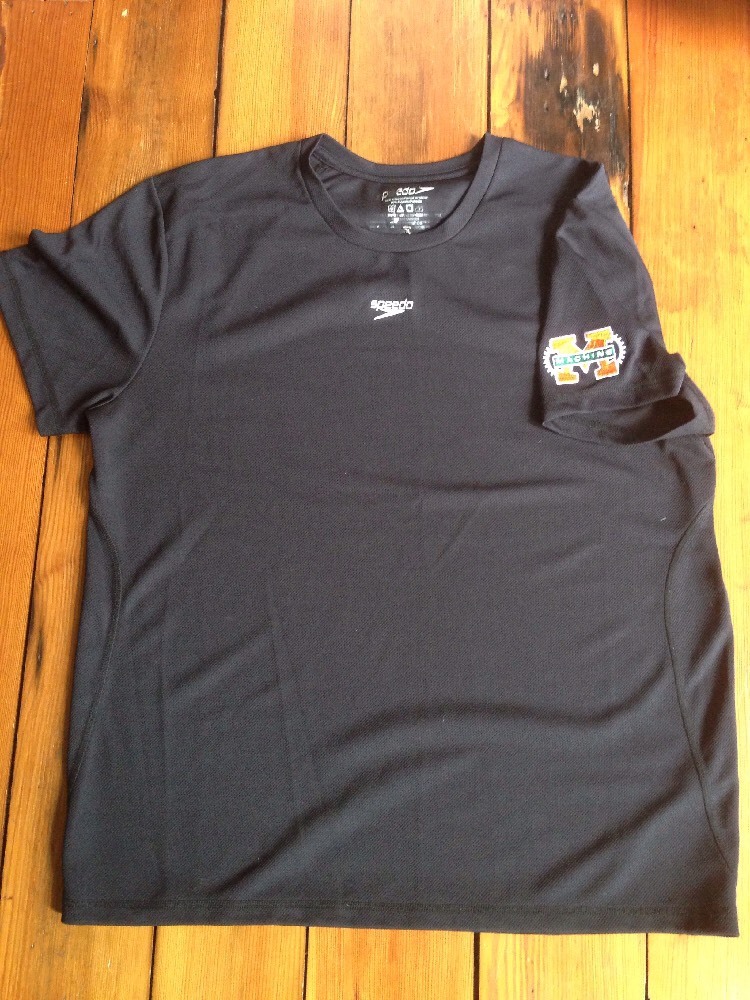 Speedo Machine Athletic Polyester Quick Dry Travel Workout Mens Shirt Black L gallery