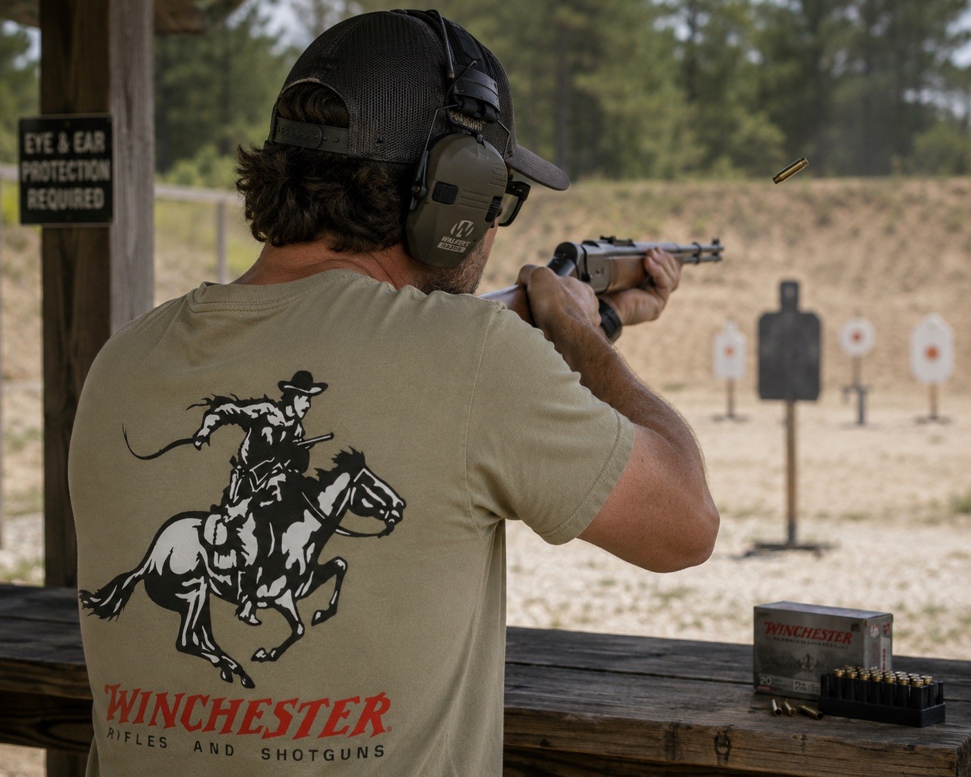 Vintage Style Firearm Winchester Logo on Medium-2XL T-shirt gallery