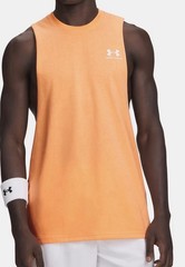 NWT Men’s Size M Under Armour Left Chest Cut Off Tank Top Shirt 1329286-870 $25