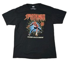 Mens Amazing SpiderMan Short Sleeve T Shirt Large Marvel Advengers Black