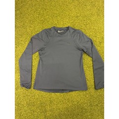 Under Armour Mens Fitted Long Sleeve Training Shirt Gray Medium HeatGear Top