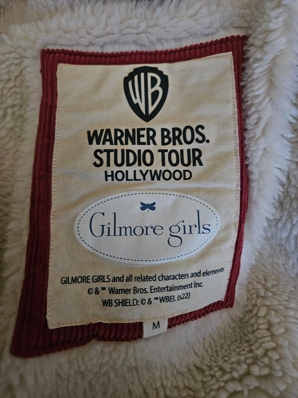 Gilmore Girls Luke’s Diner Warner Bros Red Corduroy Jacket Size M Gently Used gallery