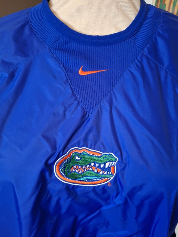 NIKE TEAM Issue Florida Gators Pullover Warmup Rain Windbreaker NCAA 2XL XXL gallery