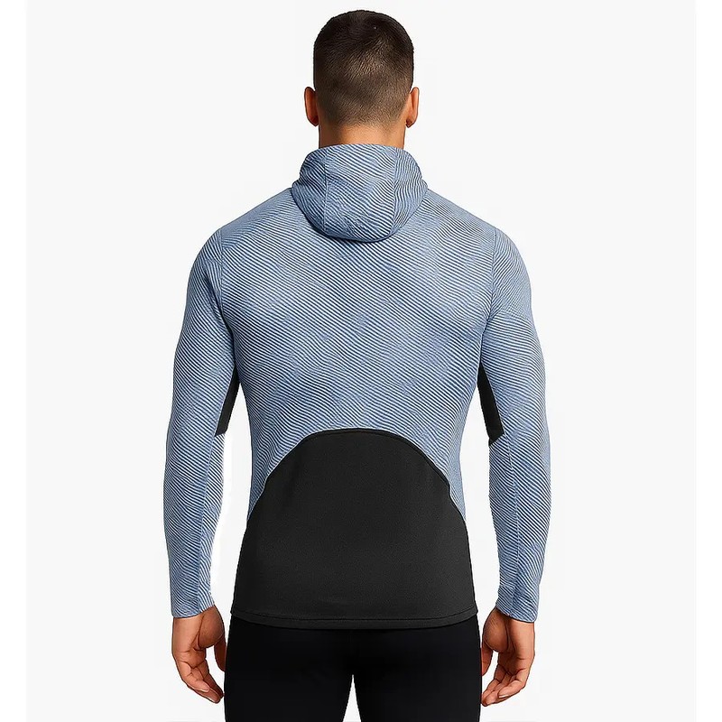 UNDER ARMOUR MEN COLDGEAR INFRARED COMPRESSION HOODIE SHIRT L BLUE#1387387-NWT gallery