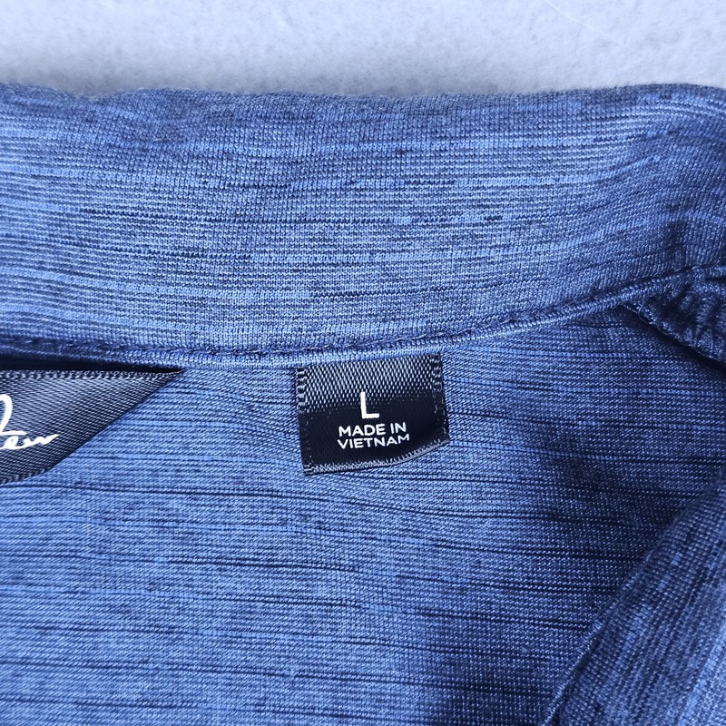 Travis Mathew Havasu 1/4 Zip Pullover Mens Large Blue Long Sleeve Golf Shirt gallery