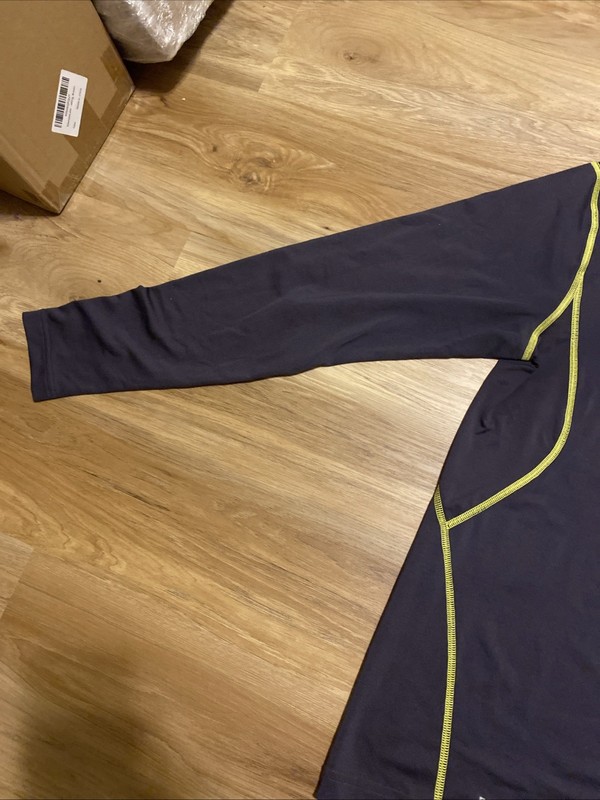 Nike Pro Combat Dri-FIT Compression Shirt Mens S Gray Neon Long Sleeve gallery