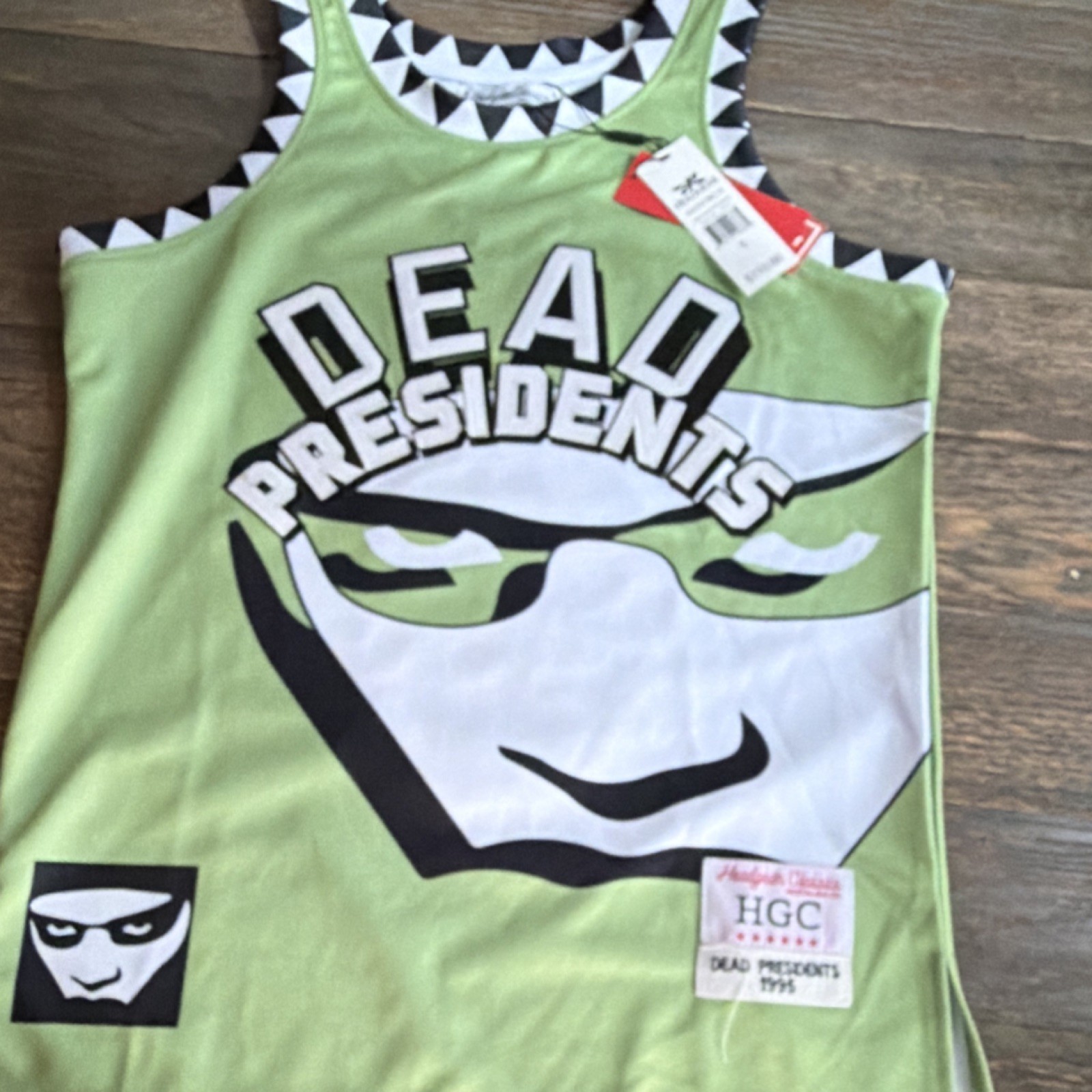 Headgear Classics HGC Dead Presidents Green Basketball Jersey Tank Top Men’s S gallery