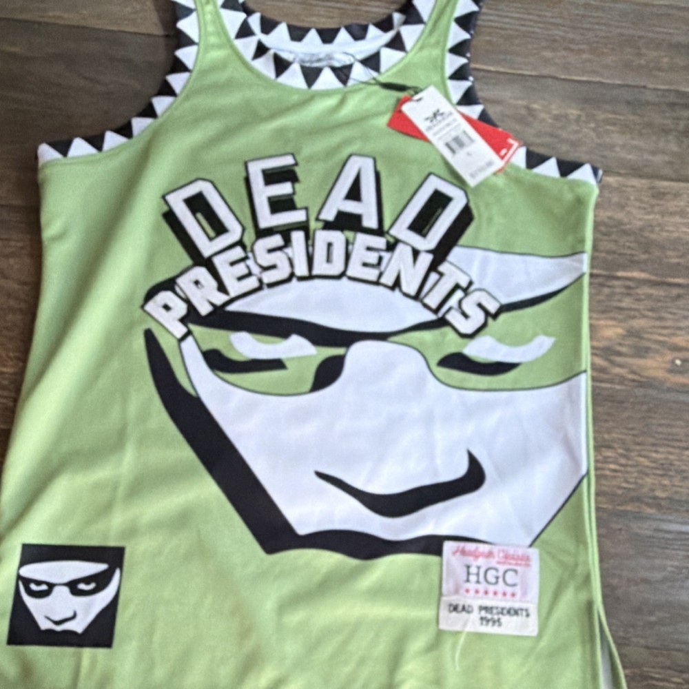 Headgear Classics HGC Dead Presidents Green Basketball Jersey Tank Top Men’s S