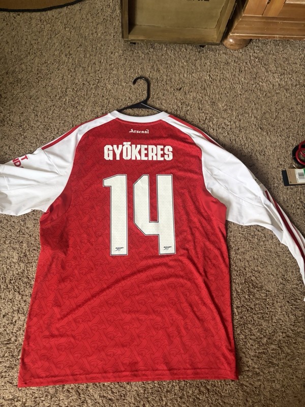 Adidas ARSENAL 25/26 Long Sleeve Home Gyokeres UCL Jersey Men Sz XL JI9536 RARE! gallery