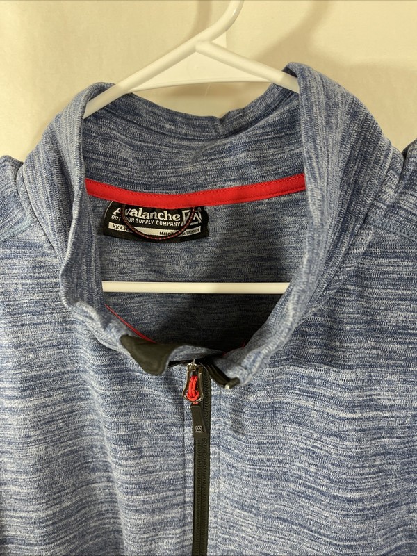 Avalanche Men's Quarter Zip Top Stand Up Pullover Blue | Size 2XL gallery