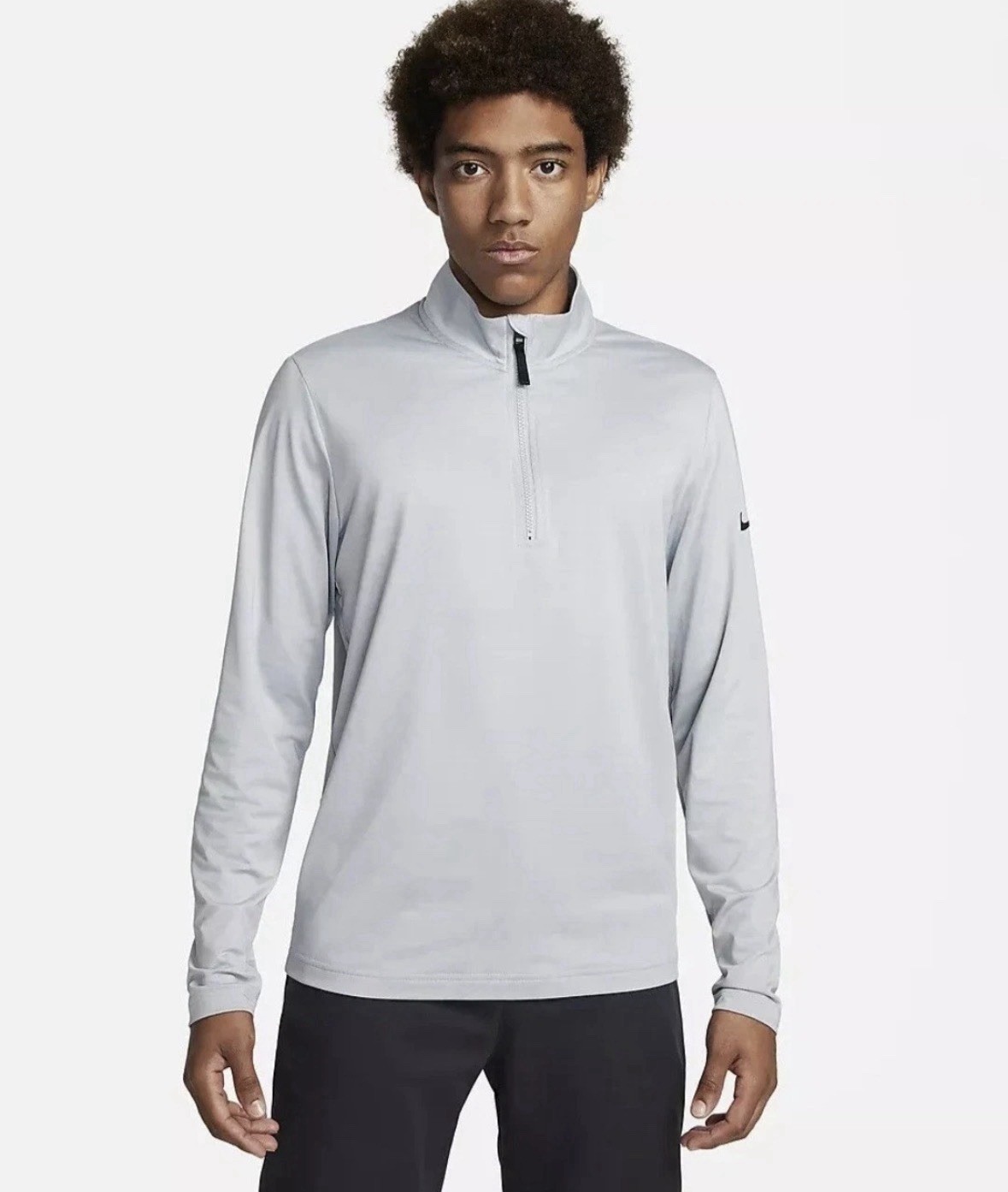 Nike Victory Dri-Fit 1/2 Zip Golf Top Light Smoke Grey FD5837-077 Men's Size XXL gallery