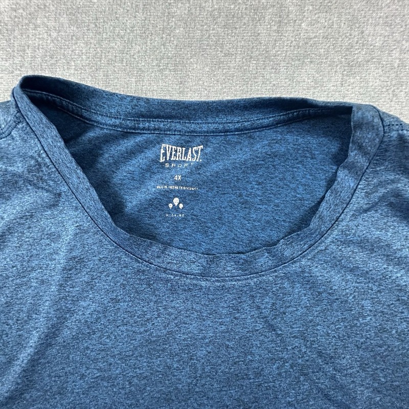 Everlast Sport T-Shirt Mens 4X Short Sleeve Heather Blue Crew Neck Activewear gallery