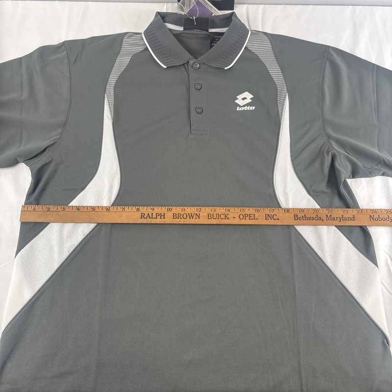 Lotto Men’s Shirt Italian Sport ATP Pulsar Black Gray (E2010) New With Tags Nos gallery