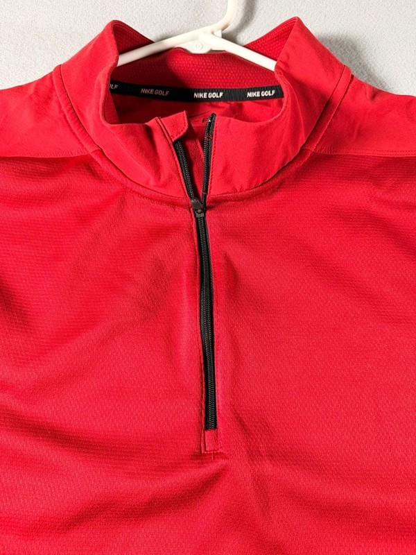 Nike Golf Dri-Fit Men's 1/4 Zip Pullover Red gallery