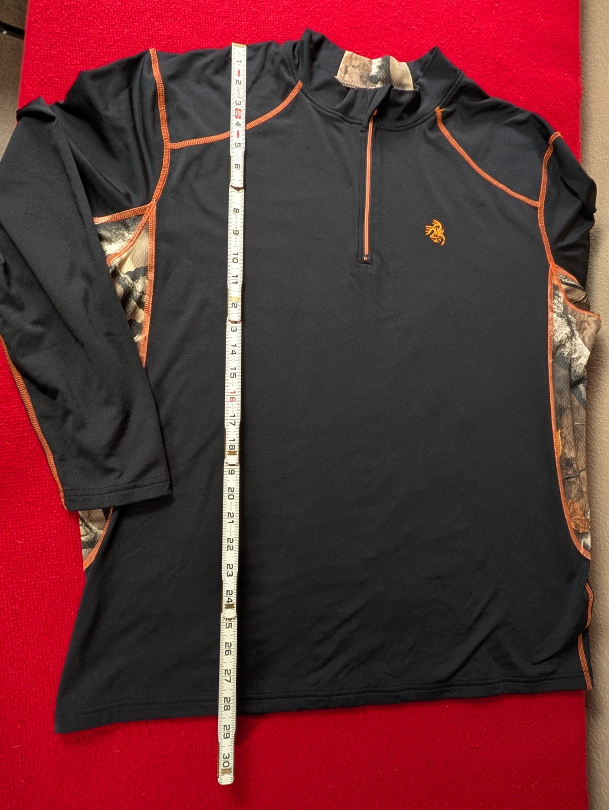 Legendary Whitetails Quarter Zip Pullover Mens XL Black Camo Hunting Base Layer gallery