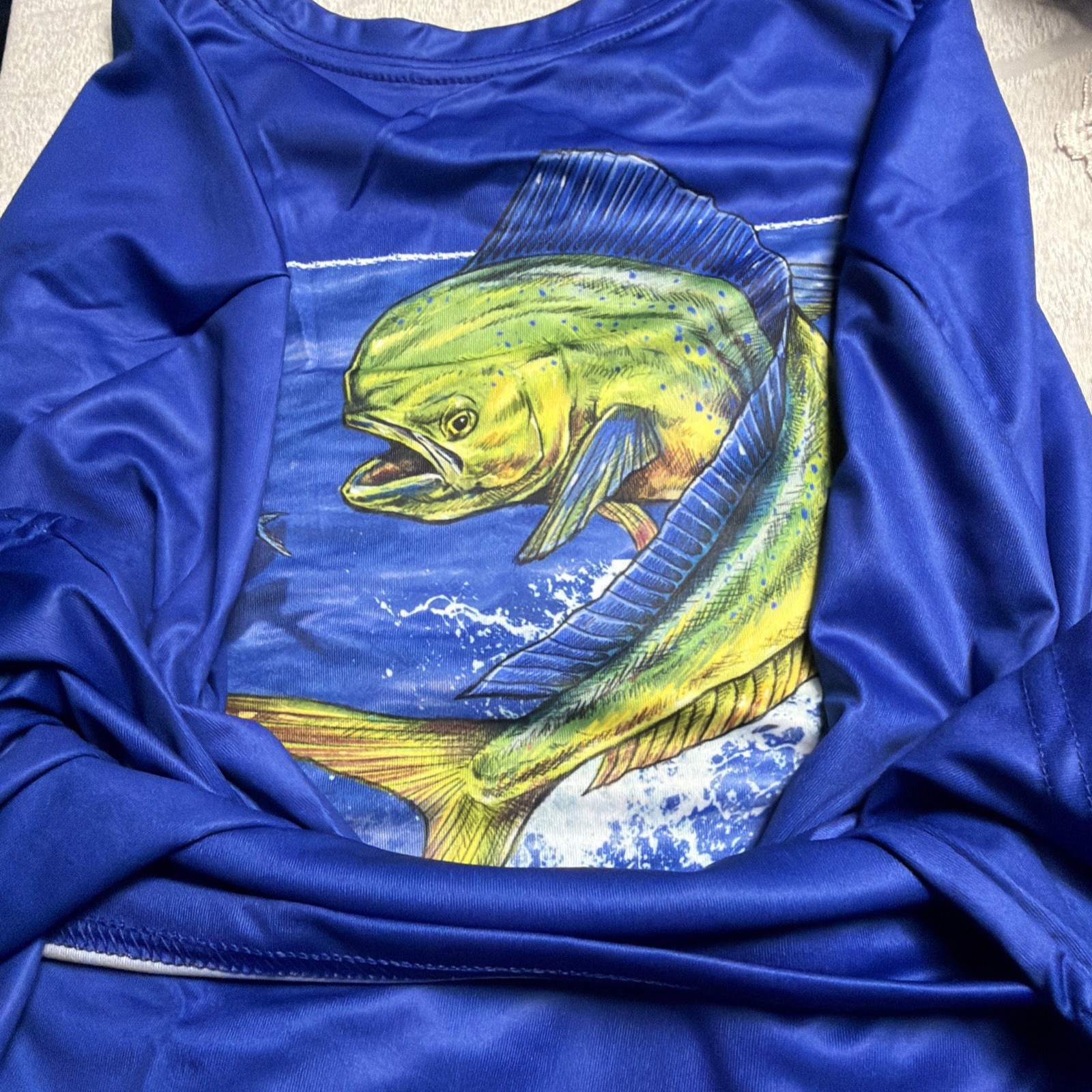 Fish-n-Vibes Mens Long Sleeve Fishing Shirt 3XL UV Protection Graphic Tee gallery