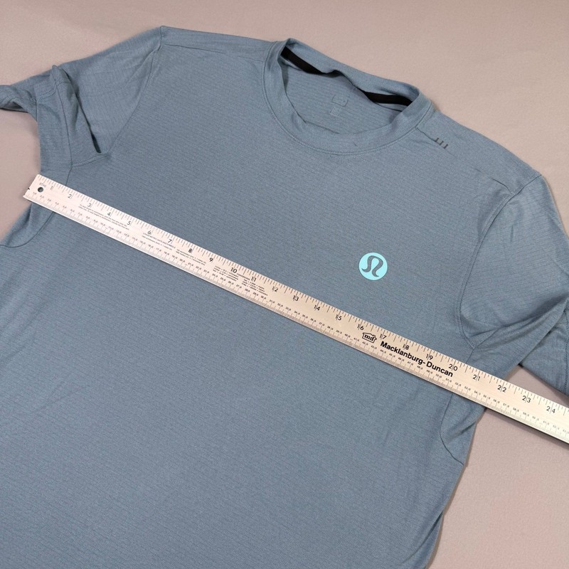 Lululemon License To Train Shirt Mens Large Blue Short Sleeve Performance Gym gallery