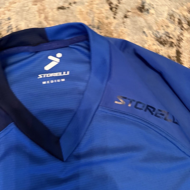 Storelli Exoshield Gladiator Soccer Goalkeeper Shirt Mens Med Blue Performance gallery