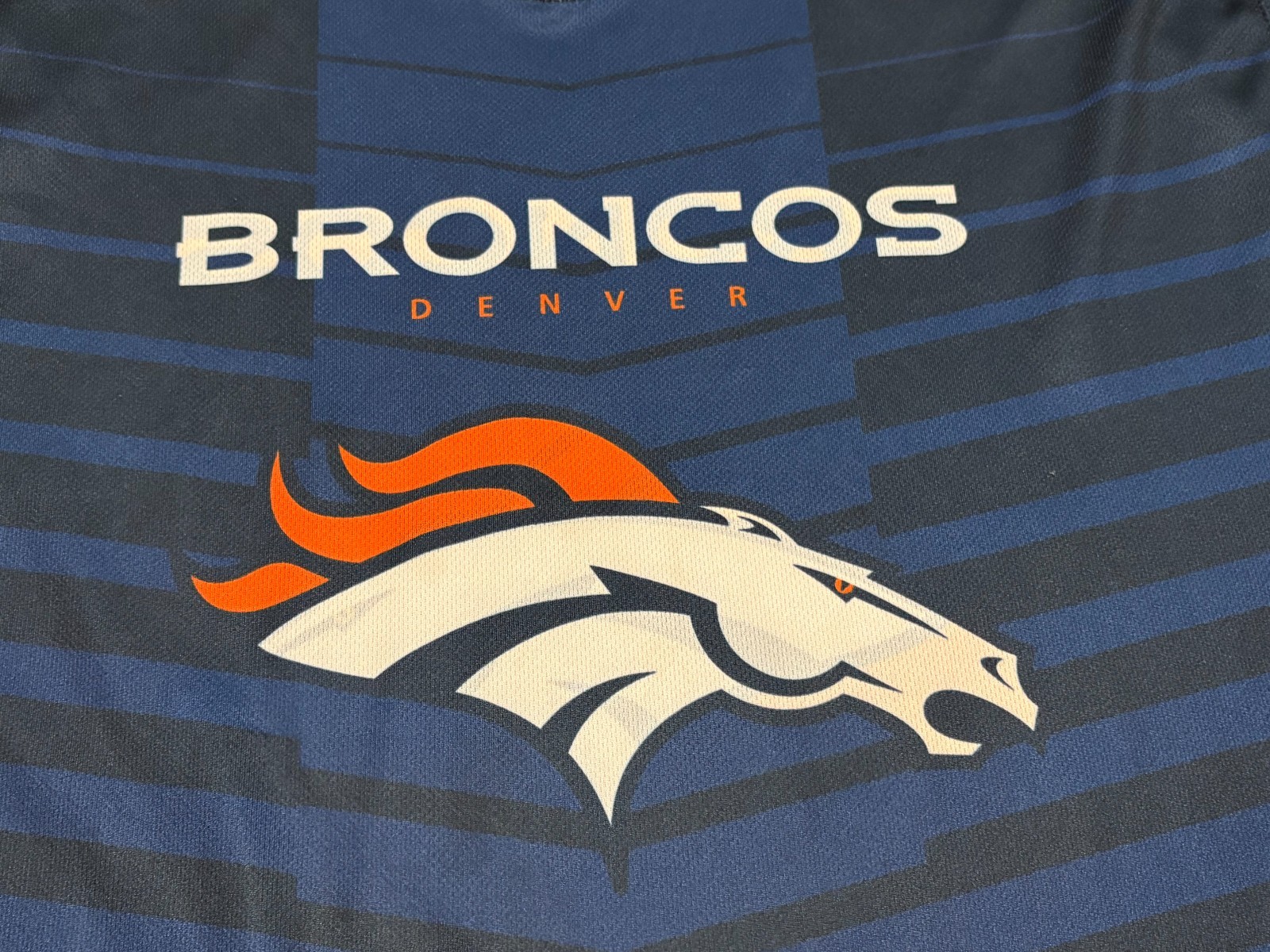 Denver Broncos Jersey Mens XL Reversible Blue Orange NFL Football NFL Flag *READ gallery
