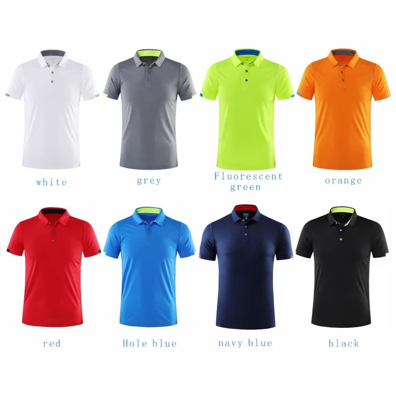 Men Summer Quick Dry Polo Shirt Golf Jersey Breathable Sports Fitness Lapel Top gallery