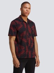 Adidas Icon Shirt Mens 2XL XXL Black Red Button Up Shirt Football Soccer: Rare