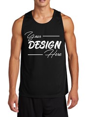 Ink Stitch Design Your Own Custom Printing Men Performance Poly Tank Tops