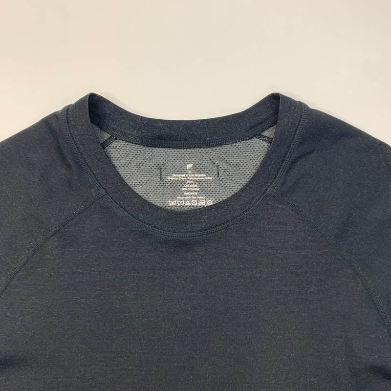 Fabletics T Shirt Mens M Medium Black Gray Nylon Blend Short Sleeve Workout Gym gallery
