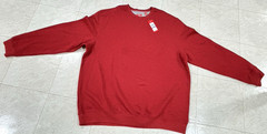 IZOD SUEDED FLEECE BIG&TALL SWEATSHIRT MEN 2XLT 45×7831 RED DAHLIA supersoft NWT