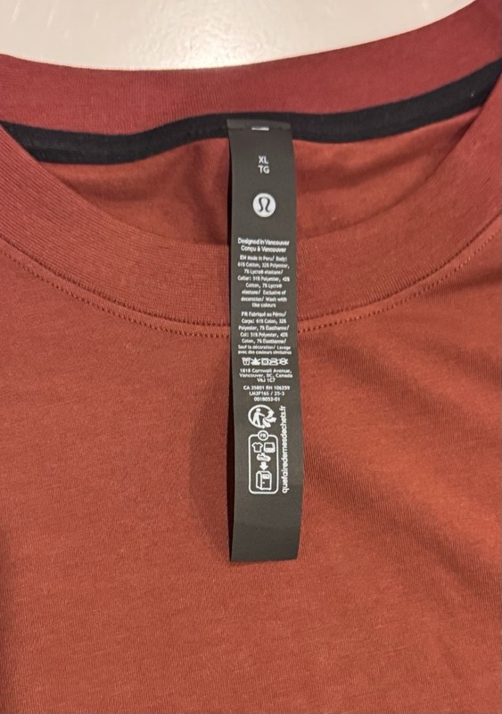 NWT Men’s Size 2XL Lululemon Zeroed In Short Sleeve Shirt LM3F16S $58 Rockwood gallery