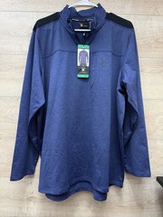 NWT Spyder Active Men’s Performance ¼ Zip Pullover, Dust Navy Heather, XL