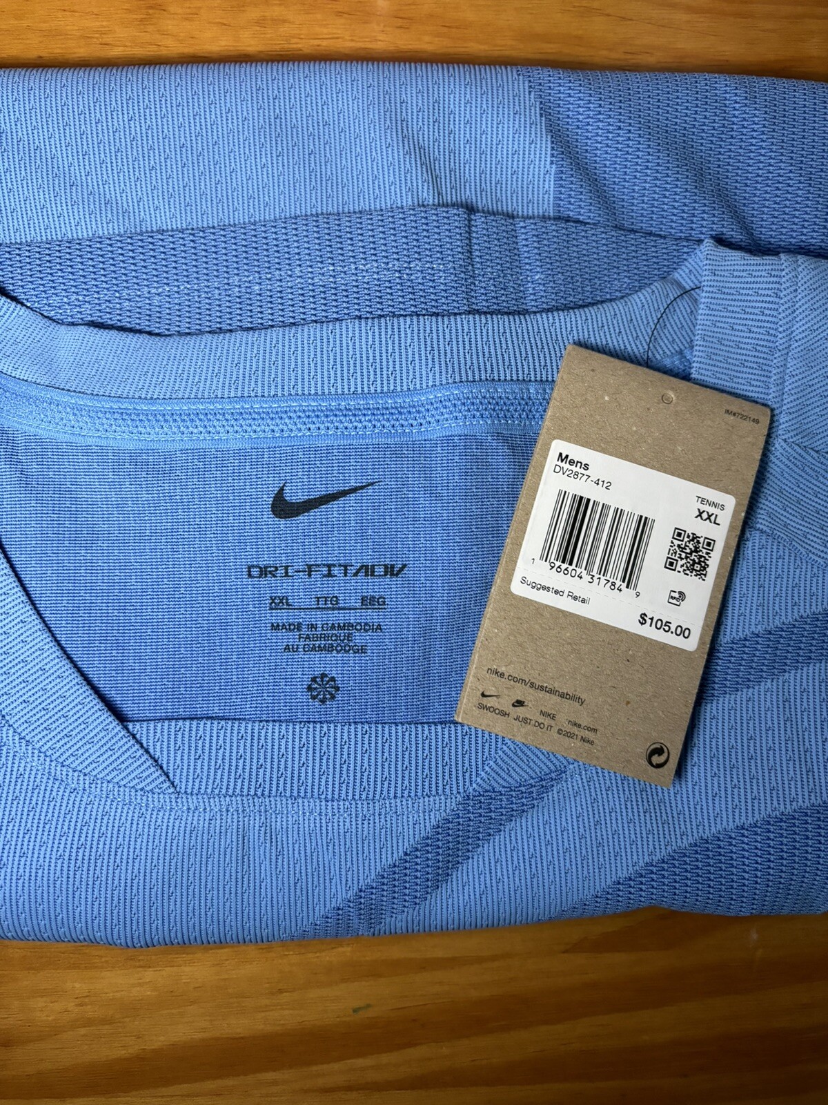 Nike Rafa Nadal Dri-Fit ADV Mens Size XXL Short Sleeve Tennis Top DV2877-412 gallery