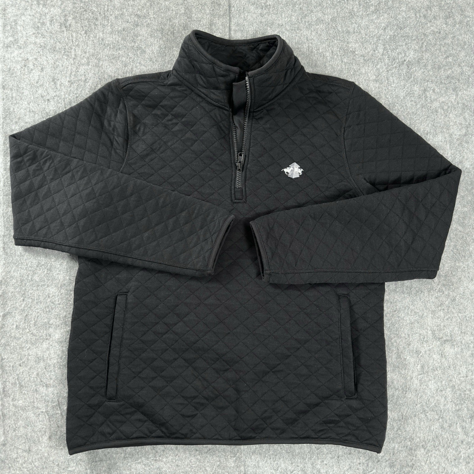 Marine Layer Corbet Quarter Zip Pullover Fleece Black M gallery