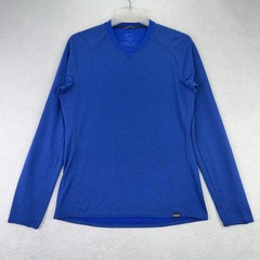 Patagonia Mens Capilene 3 Midweight Base Layer Shirt M Blue Polyester Hiking