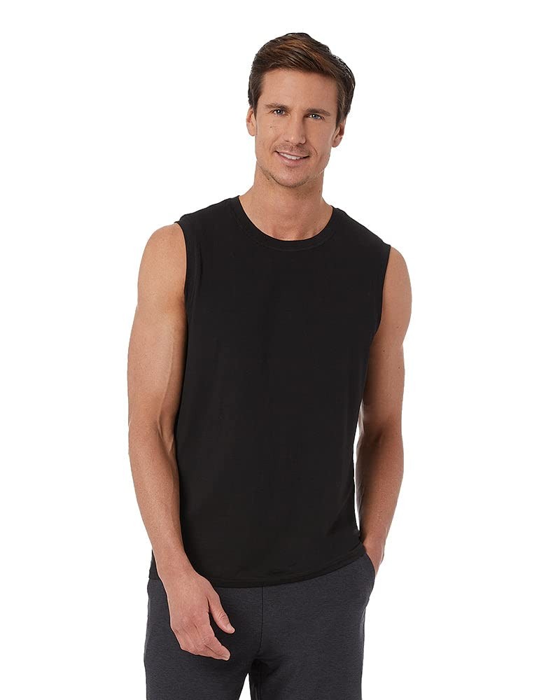 32 DEGREEES Men's Cool Classic Relaxed Tank | Anti-Odor | X-Large, Black gallery