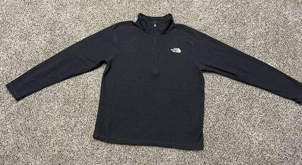 The North Face Men's 1/4 Zip Fleece/Knit Pullover Size L, Charcoal Gray gallery