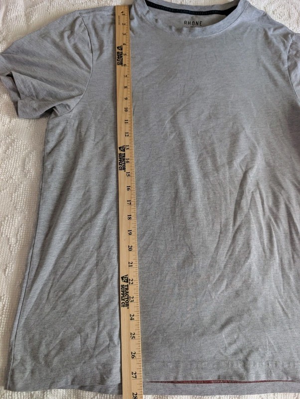 Rhone Atmosphere Heather Gray Performance Stretch Running Gym T-Shirt Mens L gallery