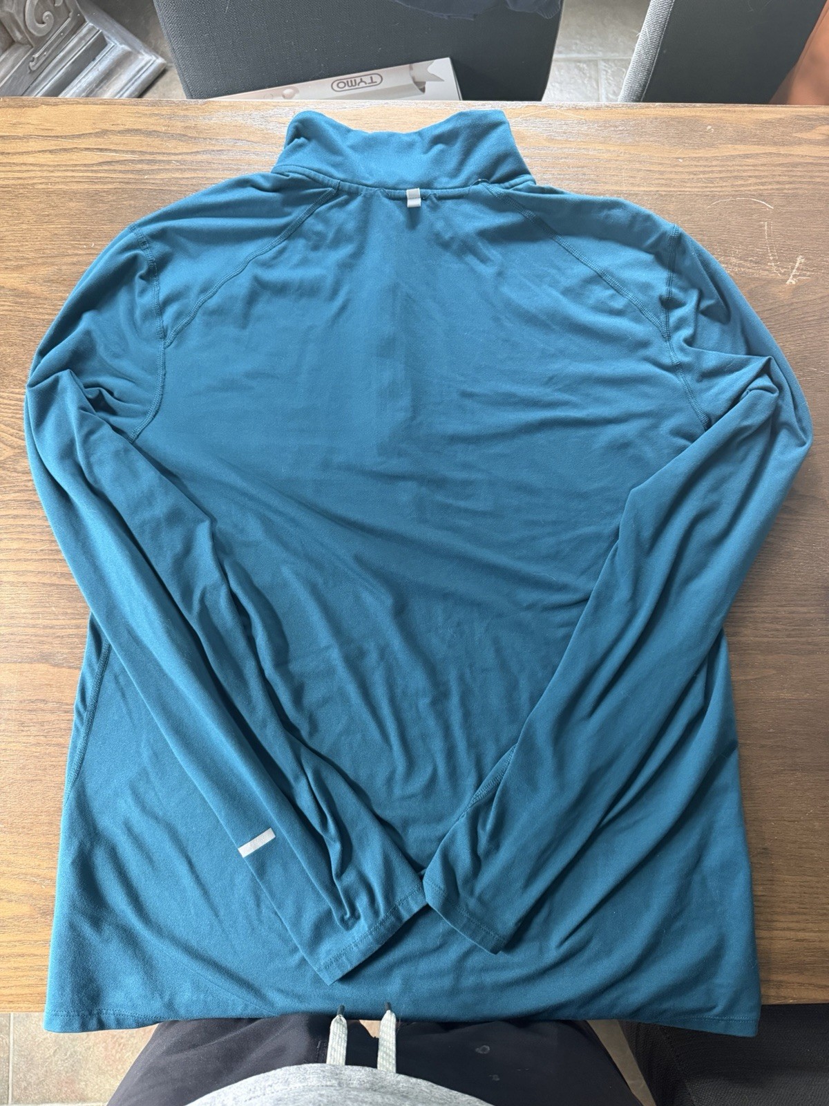 Nike Dri-FIT 1/4 Zip Running Pullover Men’s Large Teal Thumbholes Reflective gallery