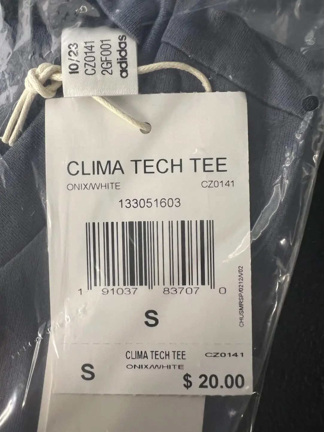 Adidas Clima Tech Tee Onix Blue White CZ0141 Men's Short Sleeve Size S New gallery