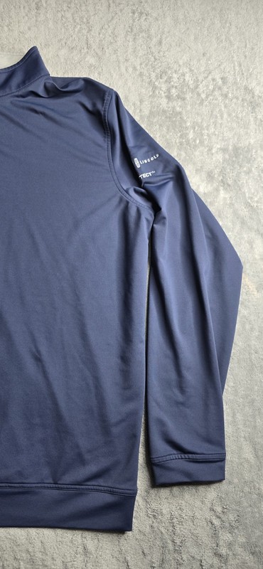 Peter Millar Perth Performance 1/4 Zip Mens XXL Blue Pullover Ford Lincoln Cars gallery