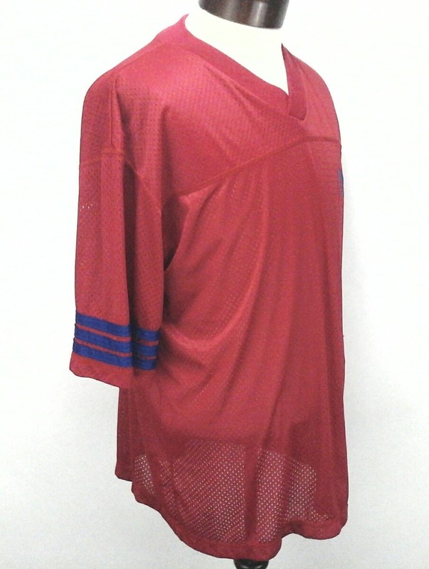 VINTAGE ADIDAS MESH JERSEY RED BLUE TREFOIL LOGO MENS Medium M Made in USA NEW gallery