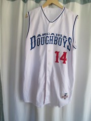 Intensity Arcadia Doughboys Baseball Jersey Shirt # 14 White Mens Size XL