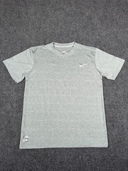 Nike Pro Training Shirt Mens Small Gray Gym Hiking Running Stretch Swoosh EUC